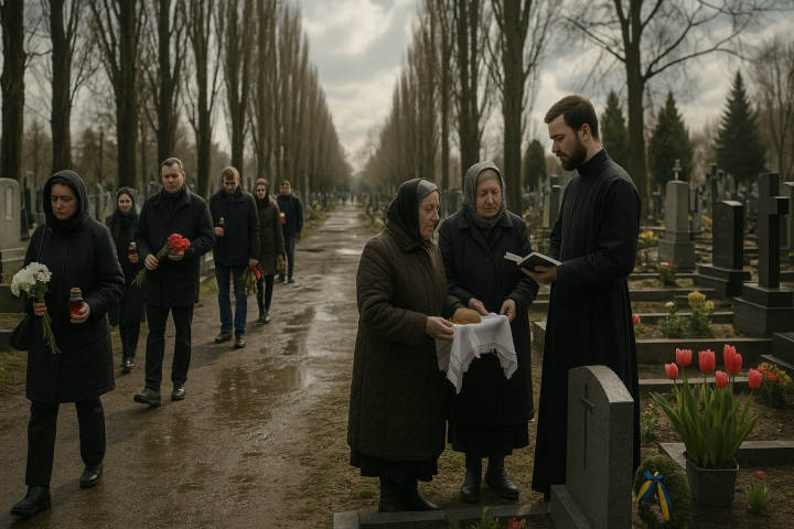 Коли проводи у 2026 році: люди на кладовищі під час Радониці в Україні