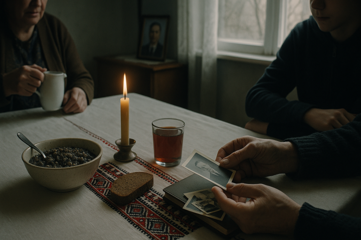 Родинний стіл і поминальні традиції в Україні: спогади, фото, свічка