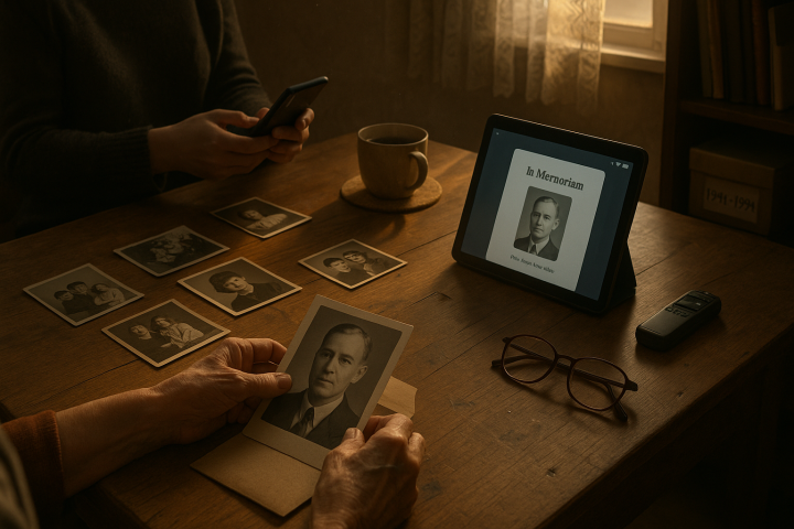 Онлайн-сторінка пам’яті для померлого: родина впорядковує фото і створює цифровий меморіал